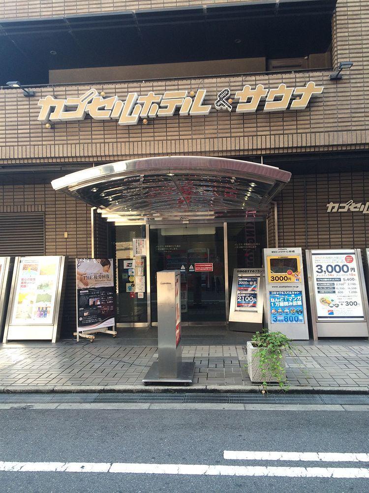 Capsule Hotel Asahi Plaza Shinsaibashi Osaka Exterior foto